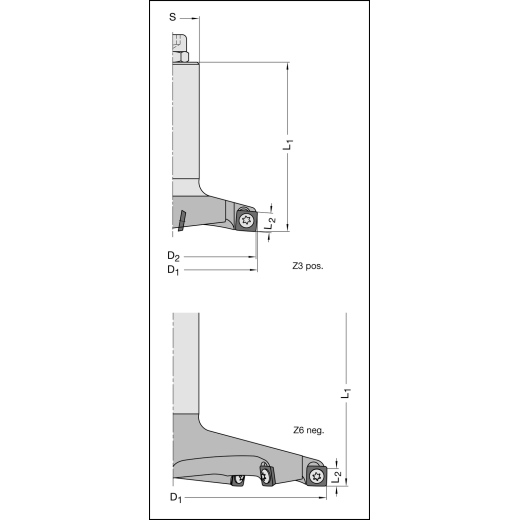 JSO FourCut-HW-Planfräser D=150mm, Z=6 | S=25x55mm, Rechtslauf