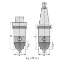 JSO CNC-Präzisions-Bohrfutter HSK-F 63 | d =1-13mm