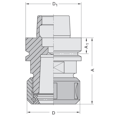 JSO collet chuck HSK-F 63 A=78mm | for 462 E / OZ25