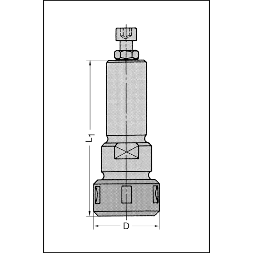 JSO Spannzangenfutter S= 25x50mm m.E., mit kugelgel. Spannmutter - 21044-0-00002-R
