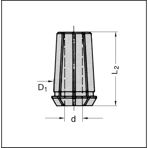 JSO Präzisions-Spannzange 6mm Typ 444 E / OZ 25 -...