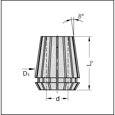 JSO 7mm Präzisionsspannzange 472E/ER40