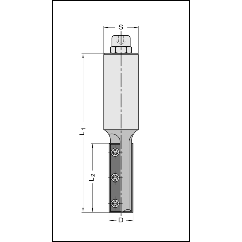 JSO WP-Schaftfr&auml;ser Z2 16x30mm, S=25x55mm, L1=100 mm...