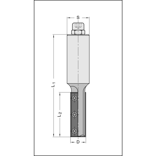 JSO WP-Schaftfräser Z2 16x50mm | S=25x55mm, L1=120 mm