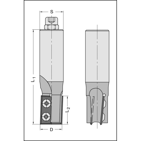 JSO WP-Schaftfräser Z2 25x30mm | S=20x55mm, L1=100mm