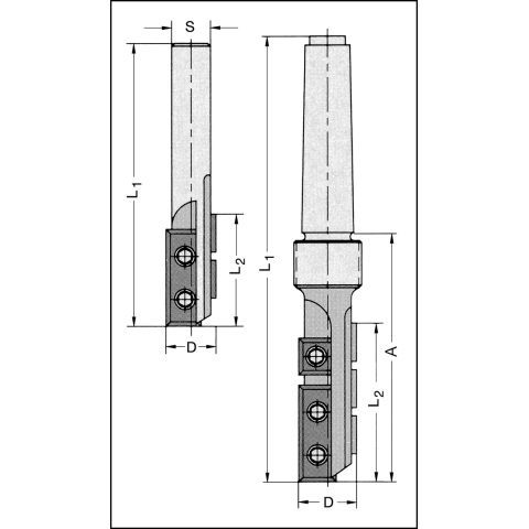 JSO Schaftwerkzeug Z2 HW-WP 20x50mm | mit SPANBRECHER /...