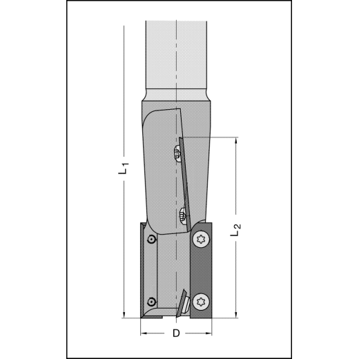 JSO WP-Schaftfräser Z2+2 30x75mm, mit wechselseitigem Achswinkel - 22022-5-30756-R