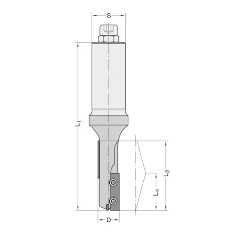 JSO WP-Schaftfr&auml;ser Z1+1 18x50mm, mit...