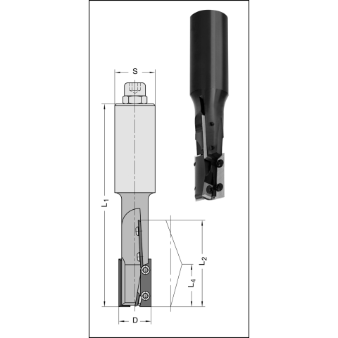 JSO WP-Schaftfräser Z2+2 20x53mm | mit...