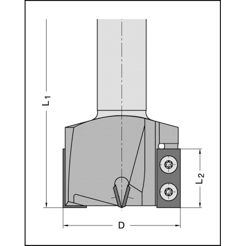 JSO Wendeplatten Nut-u.Planfräser HW 40x30/90mm S=20x55mm