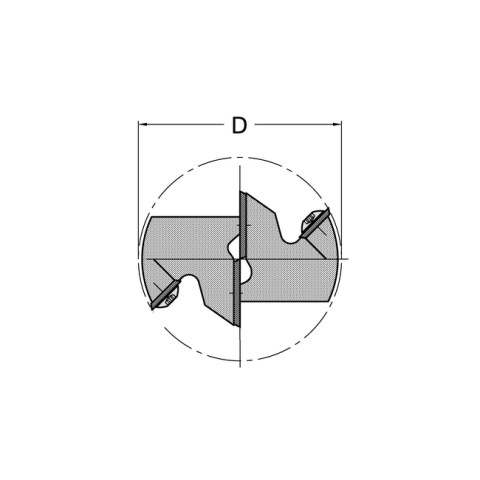 JSO Wendeplatten Nut-u.Planfräser HW 60x30/105mm S=25x55mm