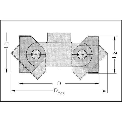 JSO WP-Schwenkmesserkopf 85x40mm, SCHWENKBEREICH 135 GRAD / S=20x55 - 22095-5-00005-R