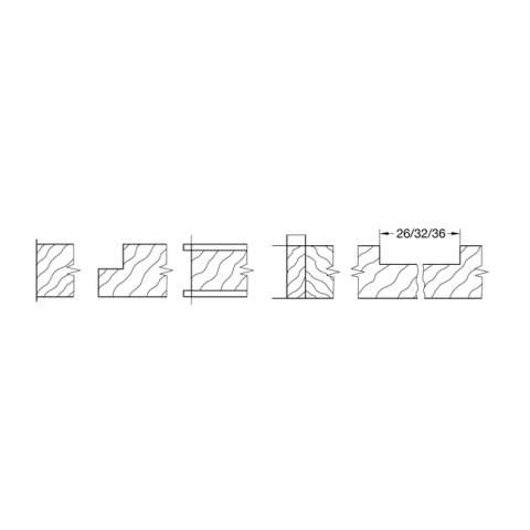 JSO UNITEC-Falzfräser D=32mm HV S=12mm, m.ANLAUFSATZ 12mm - 22116-5-32012-R