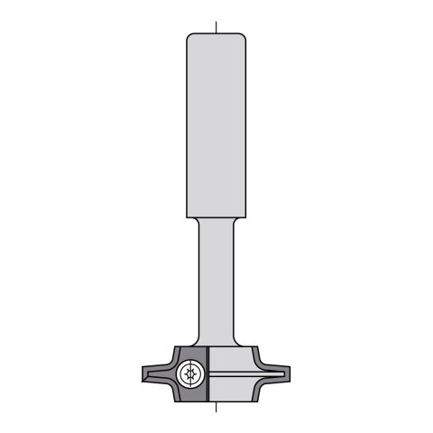 JSO Abrundfräser HW-WP Z2 Gr.1, D=40mm, R=4mm, S=16x60mm - 22160-5-00040-R