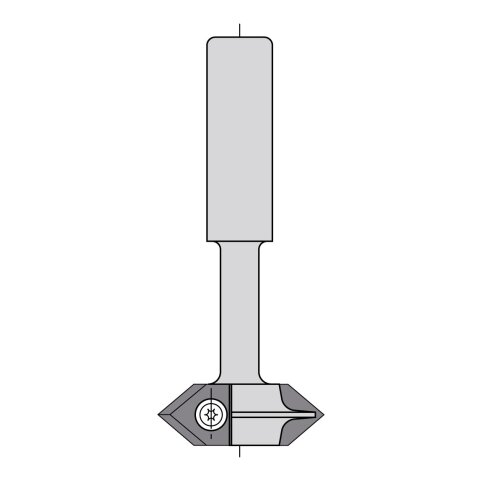 JSO Abrund / Fasefräser HW-WP Z2 D=40mm 45°, D=40mm , 45°, S=16x60mm - 22160-5-00045-R