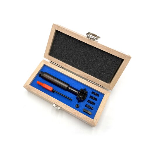 JSO Abrund / Fasefräser HW-WP Set, mit Messern R 6/8/10/12 mm 45° in Holzkassette - 22160-5-20000-R
