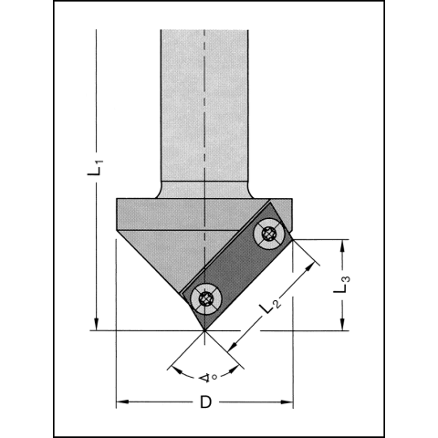 JSO WP-Fase-/Foldingfräser 91° HW Z1 D=50mm...