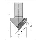 JSO WP-Fase-/Foldingfräser 90° HW Z1 D=50mm S=3/4"x55mm