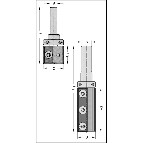 JSO Bündigfräser Z2 HW-WP 22x50mm | MIT ANLAUFLAGER SCHAFTSEITIG