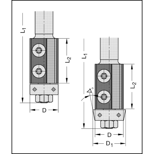 JSO Bündigfräser Z2 HW-WP 19x30mm, m.ANLAUFLAGER KUNSTSTOFF-UMMANTELT - 22226-5-19030-B