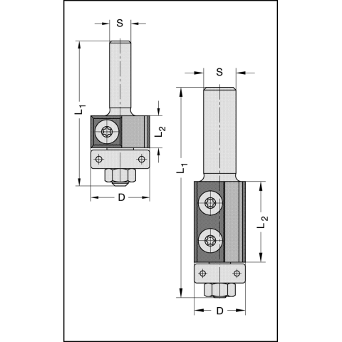 JSO 19mm HW Wendeplatten-Bündigfräser Z2...