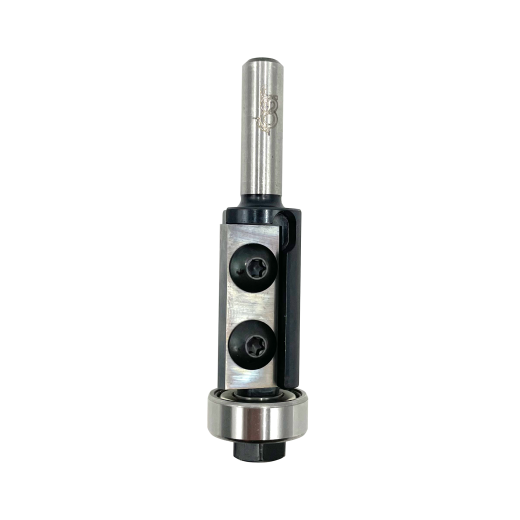 JSO 19mm HW Wendeplatten-Bündigfräser Z2 19x50/95mm Schaft 12mm mit Anlauflager
