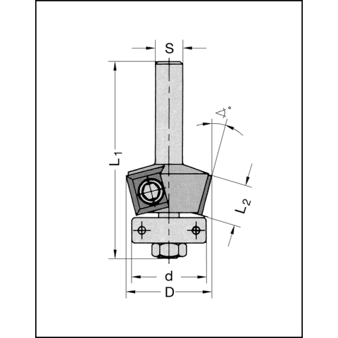 JSO Wendeplatten 45° Fasefräser Z2 HW-WP 32mm S6 mit Anlauflager