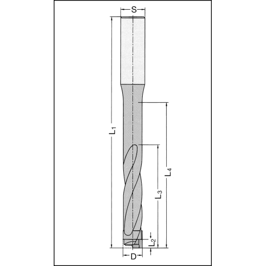 JSO Schlosskastenfräser HW Z1 D=14mm | S=16x55mm / L1=170mm