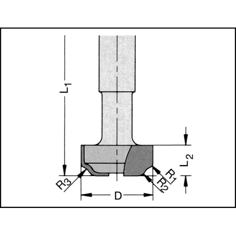 JSO Oberfräser Z1+1 HW-WP 16x30mm | S=12x40mm