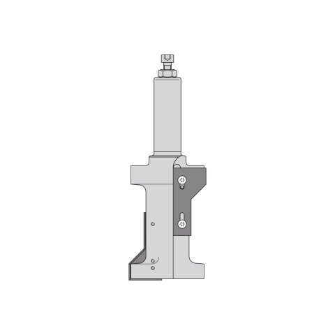 JSO WP-Abrund-/Fasefräser Tragkörper Größe 2 57x50/150mm Schaft 25mm ohne Messer