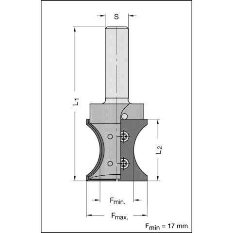 JSO RAPIDO-Rohling D=31,5mm, L2=32mm, S=1/2"x40mm - 22529-0-31509-R