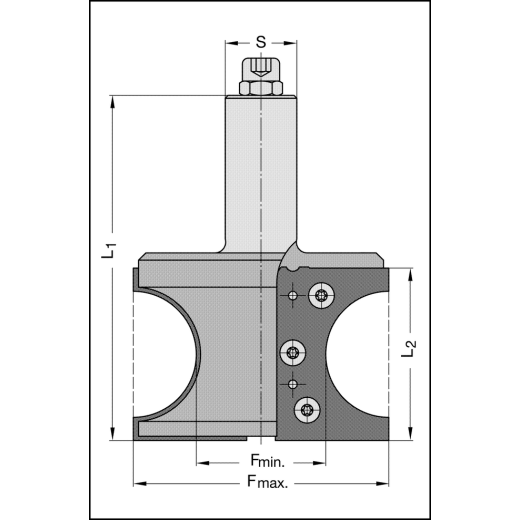 JSO RAPIDO-Rohling D=87mm L2=60mm, S=3/4"x55mm m.E. - 22530-0-87004-R