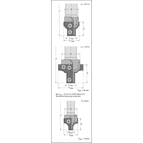 JSO RAPIDO-Tragk&ouml;rper 44/41x40mm, PROFILIERT,OHNE...