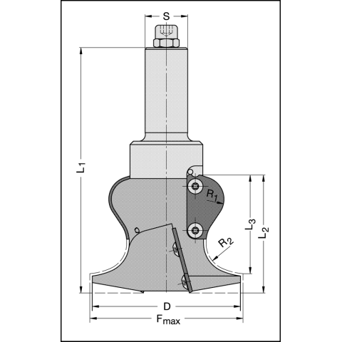 JSO WP-Handlauffräser 90/87 x 74mm | profiliert, mit...