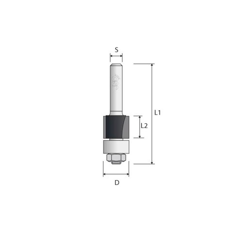 JSO 12,70mm Bündigfräser...