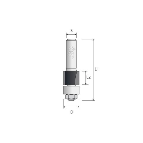 JSO 12,70mm Bündigfräser...