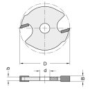 JSO 2,2mm disc groove cutter HW 40x2,2x6mm Z2