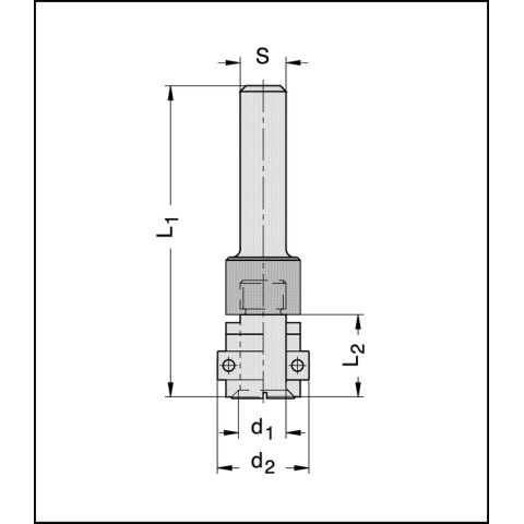JSO Aufnahmedorn d1=8mm / S=8mm, m. AL 16/20mm  und...