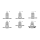 JSO Aufnahmedorn d1=8mm / S=12mm, m. AL 16mm     und RINGSATZ - 24196-0-08016-R