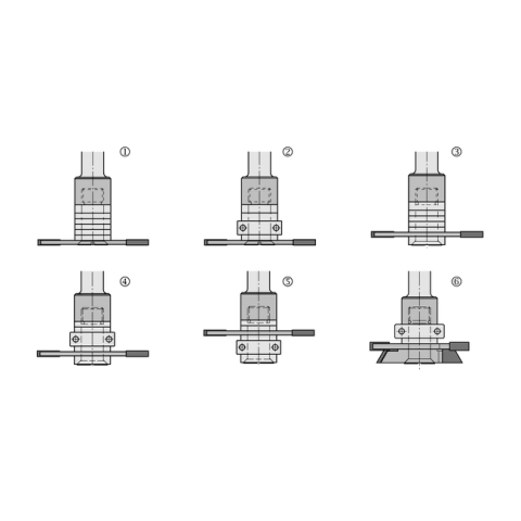 JSO Aufnahmedorn d1=8mm / S=M12x1 | m. AL 16/20mm  und RINGSATZ