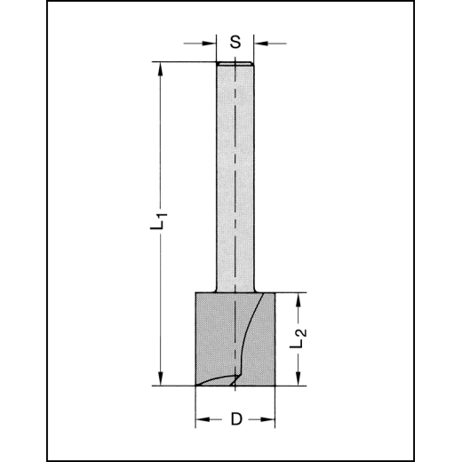 JSO Nutfräser Z2 HS 8x20mm S=8mm