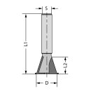 JSO 15° Zinkenfräser Z2 HW 14,3x13,5/46mm mm | S=8mm mit Vorritzer