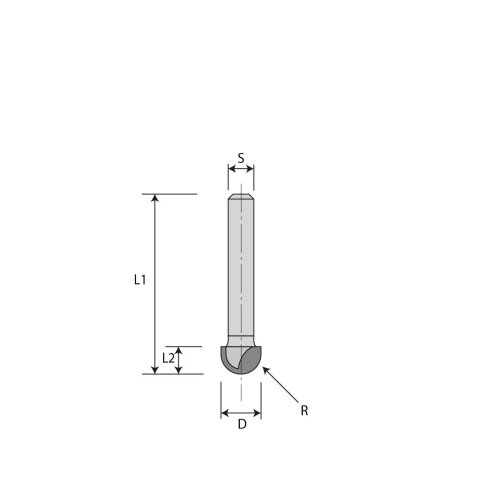 JSO R4mm HW-Hohlkehlfräser "24340-5" Z2...