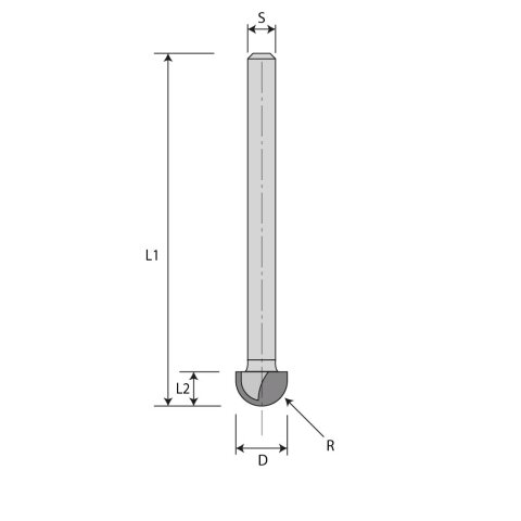 JSO R4,75mm HW-Hohlkehlfräser "24340-5" Z2...