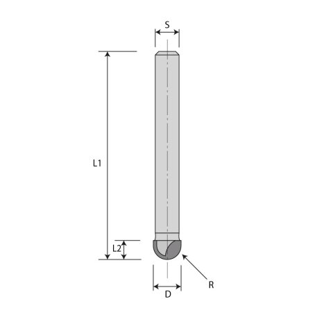 JSO R4mm HW-Hohlkehlfräser "24340-5" Z2...