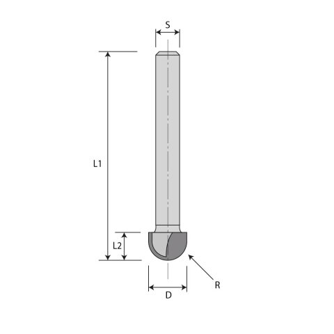 JSO R5.50mm Ball nose end mill "24340-5" Z2...
