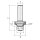 JSO R2,50mm Abrundfräser Z2 HW 19x8/43mm Schaft 8mm mit Kunststoff-Anlaufring