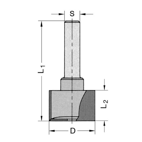 JSO 24mm Falszfräser HW Z2 24x16/56mm Schaft 10mm...