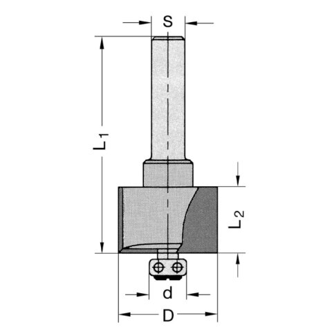 JSO 31mm Falzfräser HW 31x16/64mm mit Anlaufring S=6 Falzbreite=9,5mm