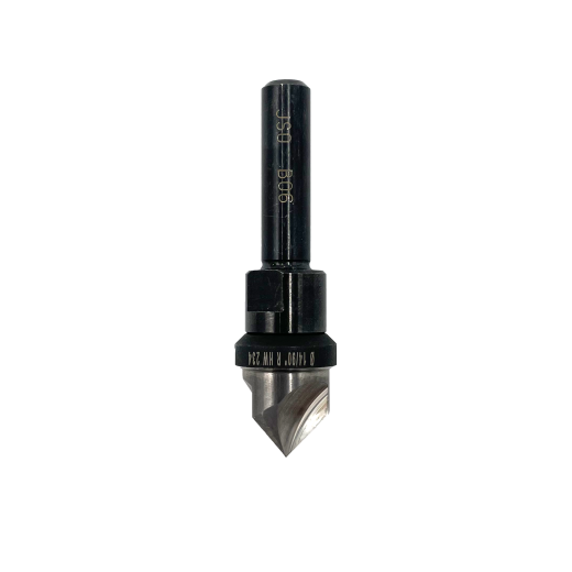 JSO 90° V-Nut und Gravierfräser HW Z3 14mm Schaft 8mm Rechts - 24543-5-14090-R